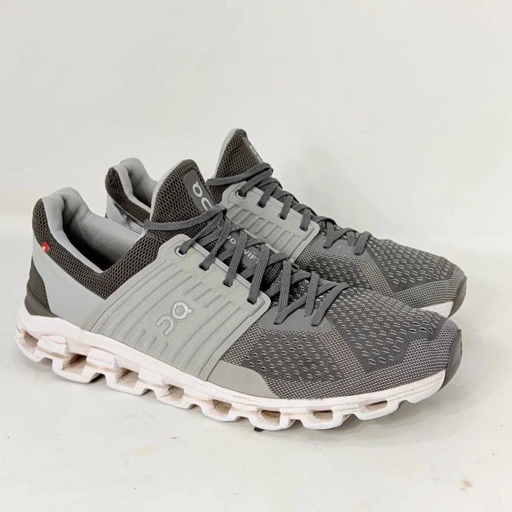 On Cloudswift Mens Running Shoes Rock Slate Grey 41.99583 Size 11